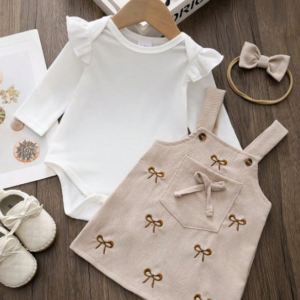 Baby Girl Cute Knit Scoop Bodysuit